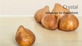  Presentation with tulip - Slides having tulip-bulbs-on-a-wooden background and a lemonade colored foreground