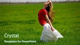  Presentation with grass - Slides featuring tulip freee - nice slim girl relaxing background and a tawny brown colored foreground