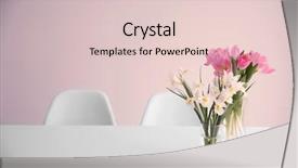  Presentation with tulips - Amazing theme having tulips and irises on dinning backdrop and a lemonade colored foreground