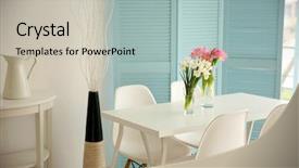  Presentation with tulips - Audience pleasing theme consisting of tulips and irises on dinning backdrop and a light blue colored foreground