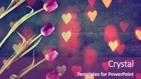  Presentation with mother board - Beautiful slide deck featuring tulips on a wooden board good for mother's day easter valentine's day or other holidays symbolizing love toned with a retro vintage instagram filter effect backdrop and a violet colored foreground