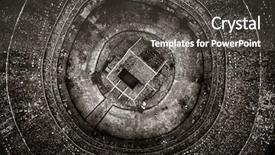  Presentation with dwelling - Amazing PPT theme having tulou the unique dwelling backdrop and a dark gray colored foreground