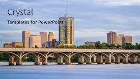  Presentation with oklahoma - PPT layouts with tulsa-oklahoma-usa-downtown-skyline background and a light blue colored foreground