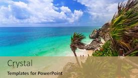  Presentation with archaeological - Beautiful slide set featuring tulum-mexico-july-15-2011 backdrop and a coral colored foreground