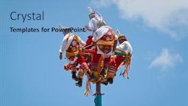  Presentation with ritual - PPT layouts featuring tulum-mexico-july-15-voladores background and a light blue colored foreground