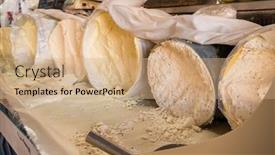  Presentation with turkish - Presentation theme featuring tulum-peyniri-cheese background and a coral colored foreground