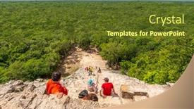  Presentation with maya - Presentation design featuring tulum-yucatan-peninsula-mexico-october background and a tawny brown colored foreground