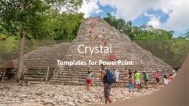  Presentation with maya - Audience pleasing slide deck consisting of tulum-yucatan-peninsula-mexico-october backdrop and a coral colored foreground