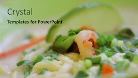  Presentation with thai food - Cool new theme with tum-kha-kai-thai-food backdrop and a yellow colored foreground