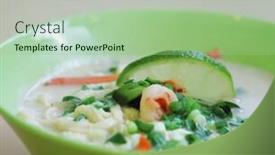  Presentation with thai food - Cool new theme with tum-kha-kai-thai-food backdrop and a mint green colored foreground