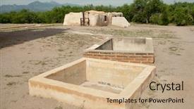  Presentation with national - Audience pleasing presentation consisting of tumac-cori-national-historical-park backdrop and a coral colored foreground