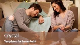  Presentation with entertainment - PPT theme having tumble - entertainment and people concept background and a tawny brown colored foreground