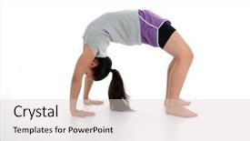  Presentation with mother doing yoga kids - Beautiful PPT theme featuring healthy beet salad with fresh sweet baby spinach kale lettuce nuts feta cheese and toast with melted cheese backdrop and a coral colored foreground