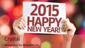  Presentation with chinese new year 2019 - Theme enhanced with 2015 happy new year card background and a coral colored foreground