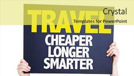  Presentation with smart card reader - Cool new slide set with travel cheaper longer smarter card backdrop and a yellow colored foreground