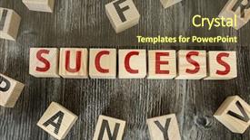  Presentation with success blocks - Beautiful theme featuring wooden blocks with the text success backdrop and a tawny brown colored foreground