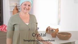  Presentation with laung cancer - Cool new presentation theme with tumour - mature woman with cancer backdrop and a  colored foreground