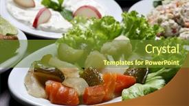  Presentation with canning - Amazing slides having tuna canning - canned salad backdrop and a  colored foreground