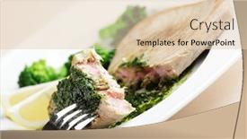  Presentation with tuna - Theme enhanced with tuna fillet background and a lemonade colored foreground