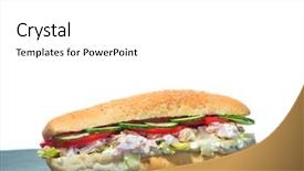  Presentation with tuna fish - Cool new slides with tuna fish and sweetcorn sandwich backdrop and a  colored foreground