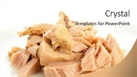  Presentation with fish tuna - PPT theme consisting of tuna fish closeup background and a white colored foreground