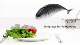  Presentation with tuna fish - Amazing theme having tuna fish jumping backdrop and a white colored foreground
