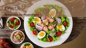 Presentation with tuna - PPT theme enhanced with tuna-salad-tuna-hard-boiled background and a  colored foreground