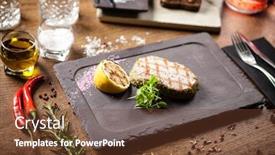  Presentation with tuna - PPT layouts enhanced with tuna-steak-with-panko background and a tawny brown colored foreground