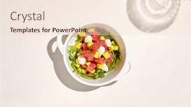  Presentation with restaurant menu - Presentation design having tuna-tartar-in-ceramic-bowl background and a lemonade colored foreground