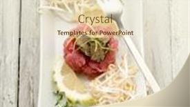  Presentation with soy - Colorful presentation theme enhanced with tuna-tartar-with-truffle backdrop and a lemonade colored foreground