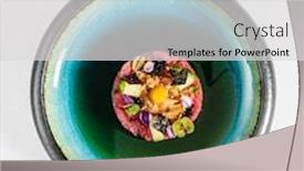  Presentation with soy - Amazing presentation design having tuna-tartare-with-soy-sauce backdrop and a light gray colored foreground