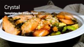  Presentation with tuna - PPT layouts with tuna-with-rice-in-bowl background and a wine colored foreground