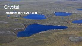  Presentation with tundra - Audience pleasing slide deck consisting of tundra landscape in summer taymyr peninsula aerial view backdrop and a gray colored foreground
