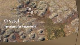  Presentation with tundra - Presentation consisting of tundra landscape in summer taymyr peninsula aerial view background and a violet colored foreground