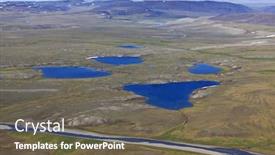  Presentation with tundra - Beautiful presentation theme featuring tundra-landscape-in-summer-taymyr backdrop and a gray colored foreground