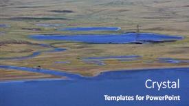  Presentation with tundra - Cool new presentation with tundra-landscape-in-summer-taymyr backdrop and a ocean colored foreground