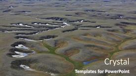  Presentation with tundra - Presentation theme enhanced with tundra-landscape-in-summer-taymyr background and a dark gray colored foreground