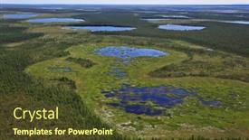  Presentation with tundra - Amazing PPT theme having tundra-landscape-in-summer-taymyr backdrop and a tawny brown colored foreground