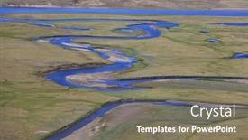  Presentation with tundra - Slides consisting of tundra-landscape-in-summer-taymyr background and a gray colored foreground