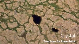  Presentation with tundra - Slide deck with tundra-landscape-in-summer-taymyr background and a coral colored foreground