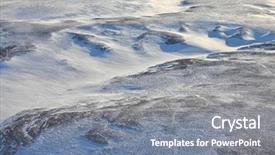  Presentation with tundra - Slide set consisting of tundra landscape in winter aerial background and a gray colored foreground