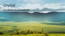 Presentation with inspiring - Audience pleasing theme consisting of tundra landscapes above arctic circle backdrop and a light blue colored foreground