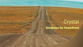  Presentation with tundra - Presentation design enhanced with tundra-landscapes-above-arctic-circle background and a tawny brown colored foreground