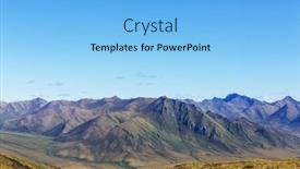  Presentation with tundra - Presentation theme featuring tundra-landscapes-above-arctic-circle background and a light blue colored foreground