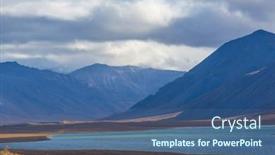  Presentation with beautiful landscapes - Presentation consisting of tundra-landscapes-above-arctic-circle background and a ocean colored foreground