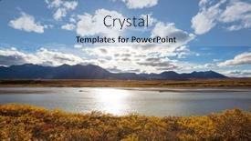  Presentation with beautiful landscapes - PPT theme with tundra-landscapes-above-arctic-circle background and a  colored foreground