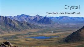  Presentation with tundra - Theme with tundra-landscapes-above-arctic-circle background and a light blue colored foreground