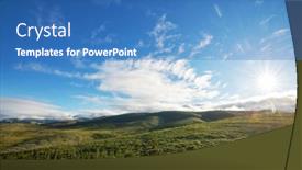  Presentation with tundra - Presentation theme with tundra-landscapes-above-arctic-circle background and a teal colored foreground