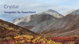  Presentation with tundra - Slide deck consisting of tundra-landscapes-above-arctic-circle background and a sky blue colored foreground