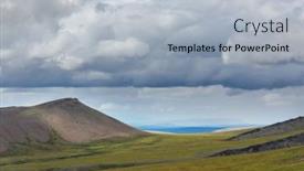  Presentation with tundra - Presentation theme consisting of tundra-landscapes-above-arctic-circle background and a light gray colored foreground